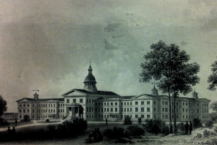 drawing of The Pennsylvania Hospital