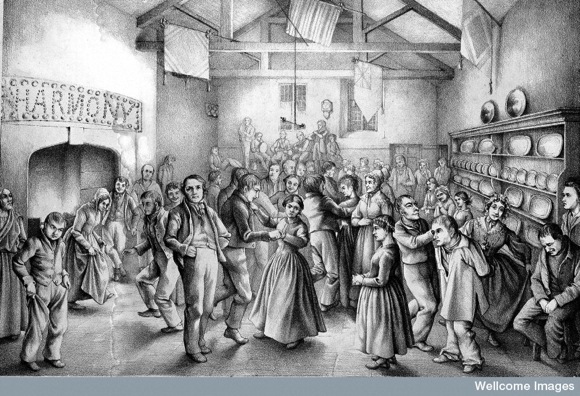 Patients dancing at the Somerset County Asylum